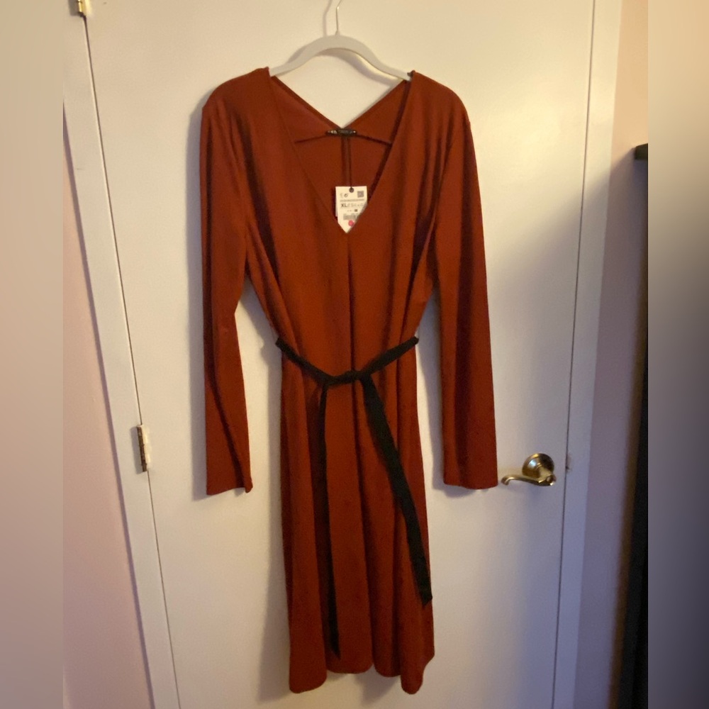 Zara Belted A-line Dress